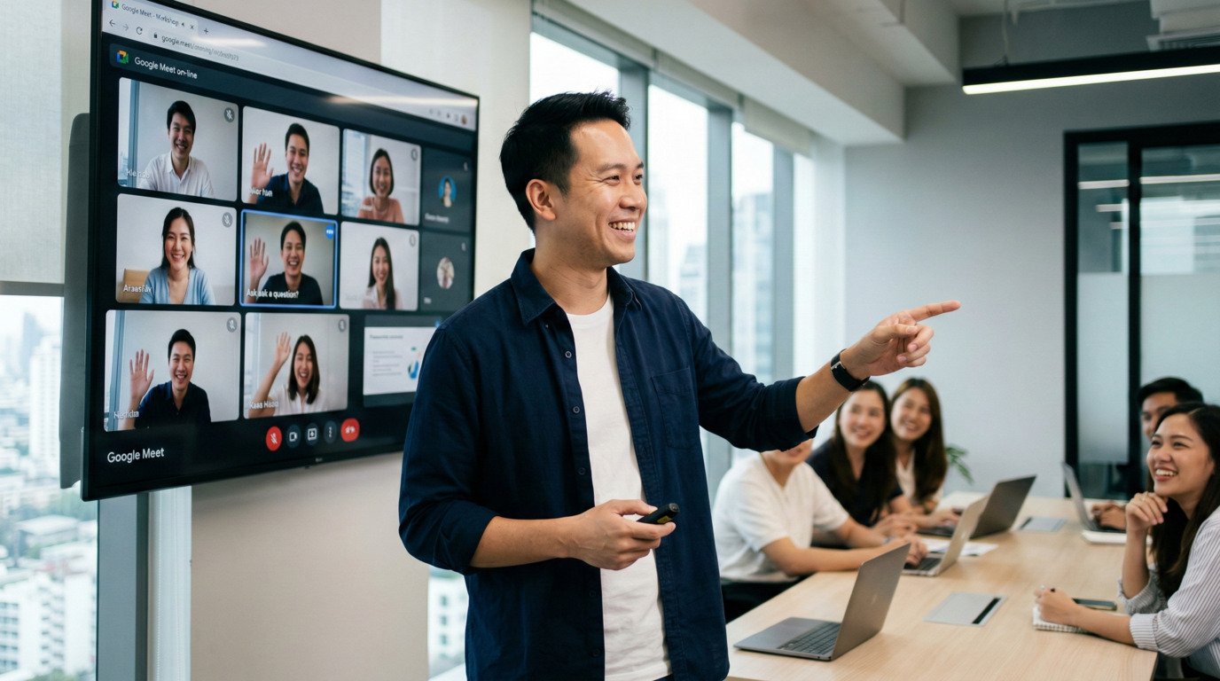 วิธีใช้ Google Meet จัดอบรมออนไลน์องค์กรให้สนุก ไม่น่าเบื่อ