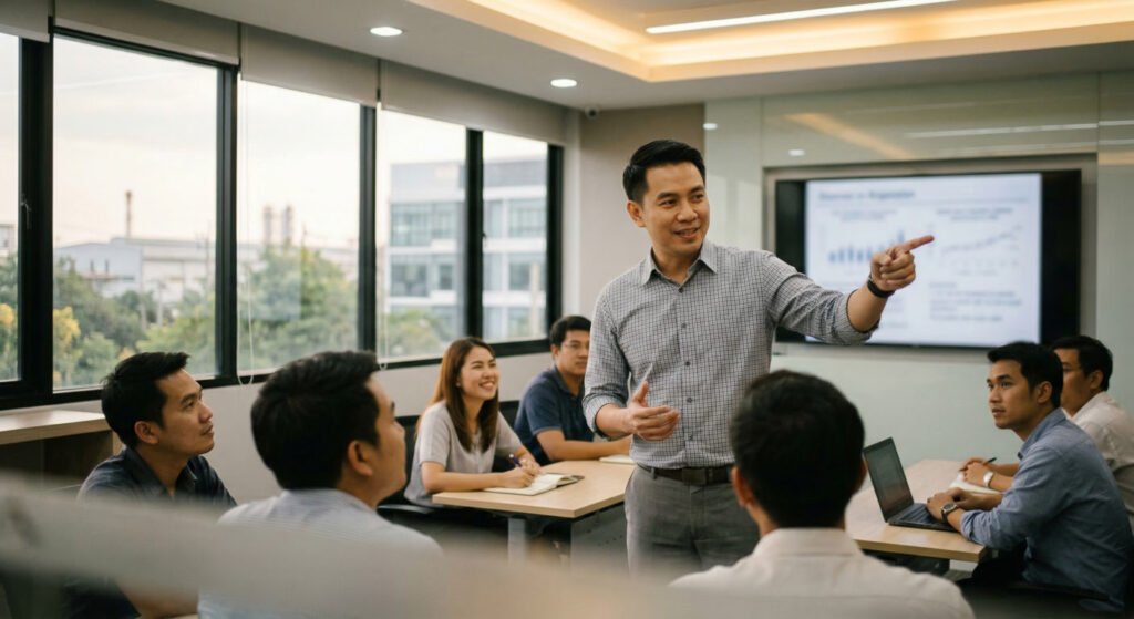 บรรยากาศการอบรม Workshop สอนใช้ AI ในที่ทำงาน โดยวิทยากรผู้เชี่ยวชาญจาก Demeter Skill