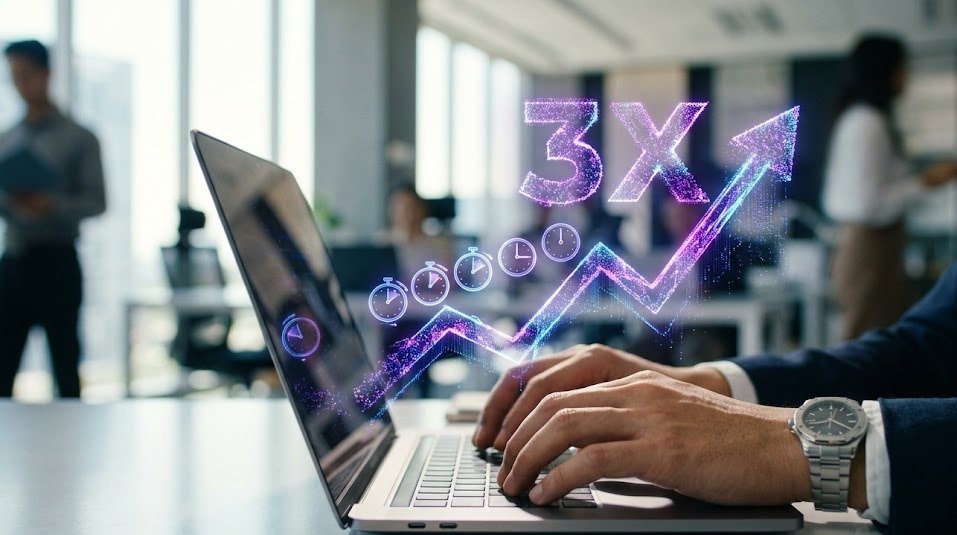 dramatic productivity increase 300 percent after using Asana Advanced Automation