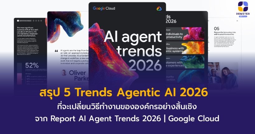 ภาพแนวคิด Agentic AI และการทำงานร่วมกันระหว่างมนุษย์กับ AI Agents ในองค์กรยุค 2026