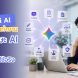 Gemini สำหรับคนทำงานพนักงานออฟฟิศชาวเอเชียใช้ AI ช่วยทำงาน พร้อมองค์ประกอบที่สื่อถึง 10 ทักษะ