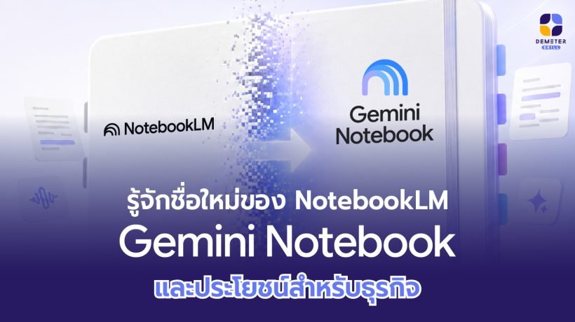 ภาพประกอบหลักแนวคิด Gemini Notebook เครื่องมือ AI Research Tool สำหรับสรุปและวิเคราะห์เอกสารทางธุรกิจ